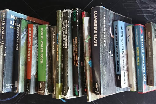A small image showing a selection of climbing guidebooks